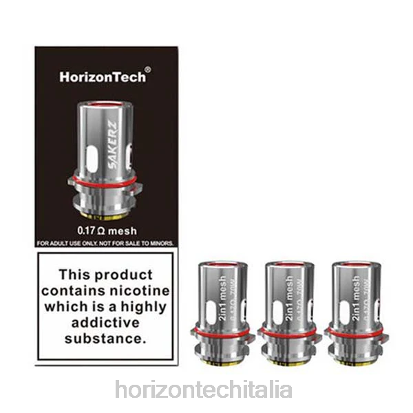 Horizon Tech Vape Tank - HorizonTech Sakerz bobine (confezione da 3) D0646 Rete 2 in 1 da 0,17 ohm (confezione da 3)