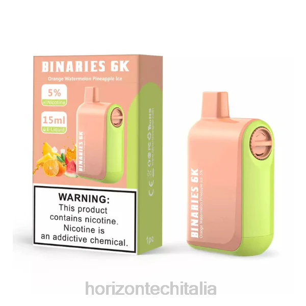 Horizon Tech Vape - HorizonTech Binaries Cabin monouso da 15 ml D06450 ghiaccio di ananas, anguria e arancia