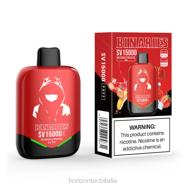 HorizonTech Vape Italia - HorizonTech Binaries Cabin monouso sv D06493 ghiaccio alla fragola e banana