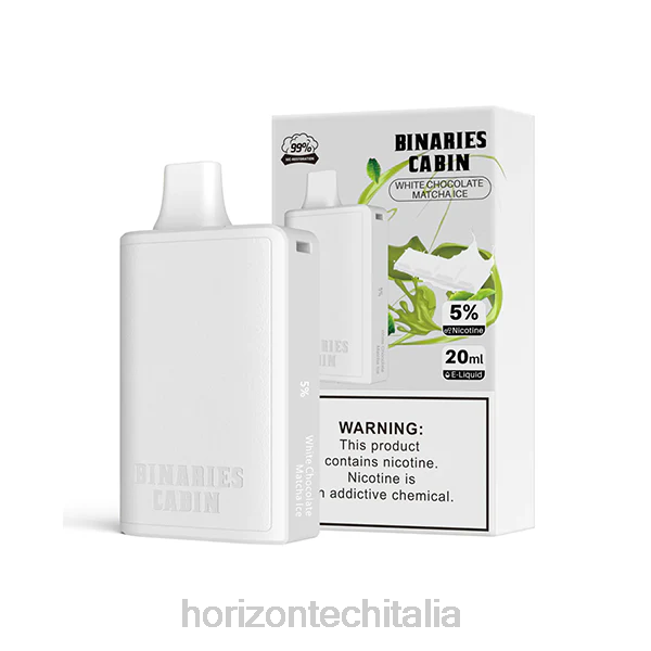 HorizonTech Milano - HorizonTech Binaries Cabin monouso da 20 ml D06472 ghiaccio matcha al cioccolato bianco