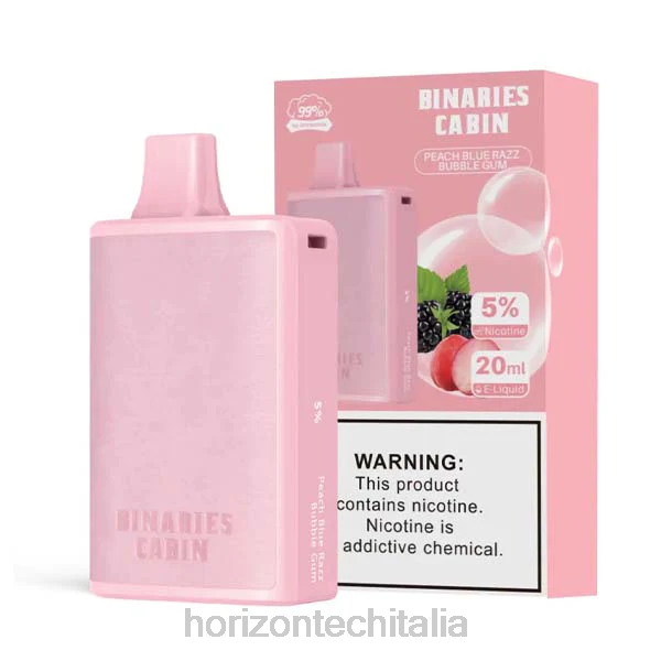 HorizonTech Vape - HorizonTech Binaries Cabin monouso da 20 ml D06477 gomma da masticare razz blu pesca