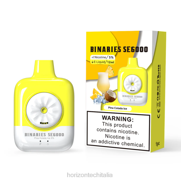 HorizonTech Disposable Vape - HorizonTech Binaries Cabin monouso da 12 ml D064129 Ghiaccio di pina colada
