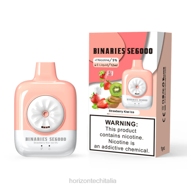 Horizon Tech Company - HorizonTech Binaries Cabin monouso da 12 ml D064144 ghiaccio alla fragola e kiwi