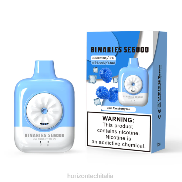 Horizon Tech Vape Coils - HorizonTech Binaries Cabin monouso da 12 ml D064125 ghiaccio al lampone blu