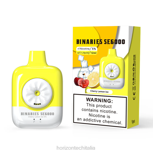 Horizon Tech Vape Coils - HorizonTech Binaries Cabin monouso da 12 ml D064145 ghiaccio al limone e ciliegia