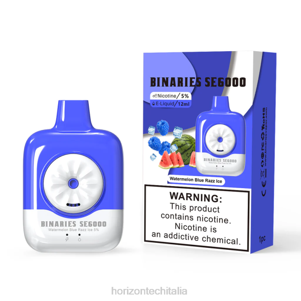Horizon Tech Vape Coils - HorizonTech Binaries Cabin monouso da 12 ml D0645 ghiaccio blu razz di anguria
