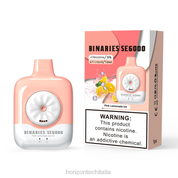 Horizon Tech Vape - HorizonTech Binaries Cabin monouso da 12 ml D064130 ghiaccio rosa alla limonata