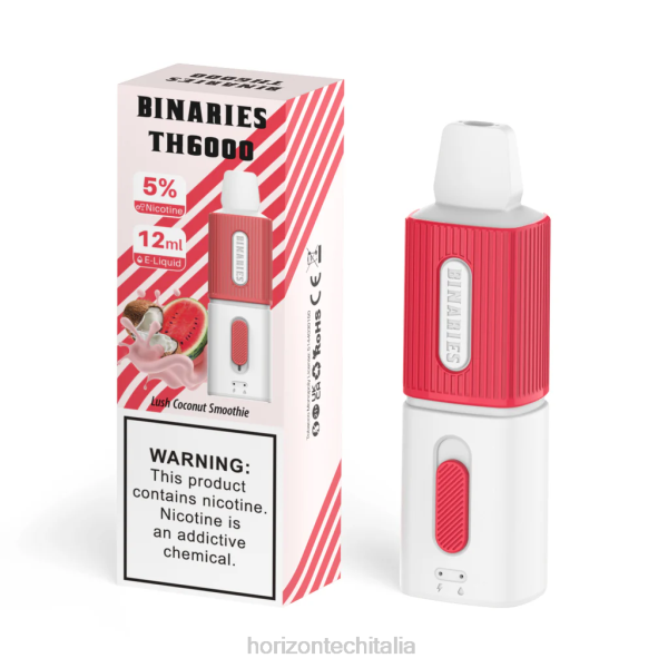 HorizonTech Disposable Vape - HorizonTech Binaries Cabin th6000 monouso 12ml D064119 lussureggiante frullato al cocco