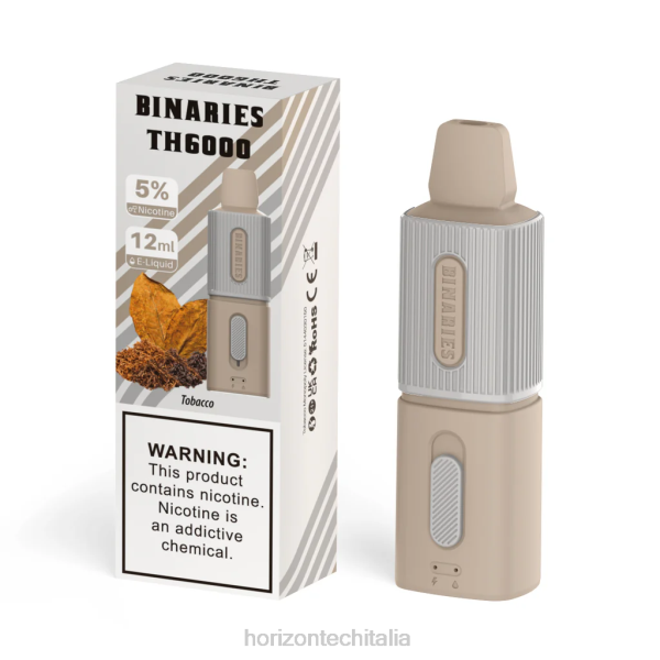 Horizon Tech Vape - HorizonTech Binaries Cabin th6000 monouso 12ml D064120 tabacco